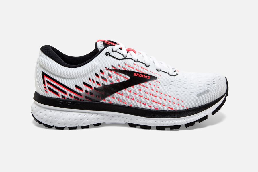 Brooks Ghost 13 Road Loopschoenen Dames - Wit/Roze/Zwart - 125479YJR